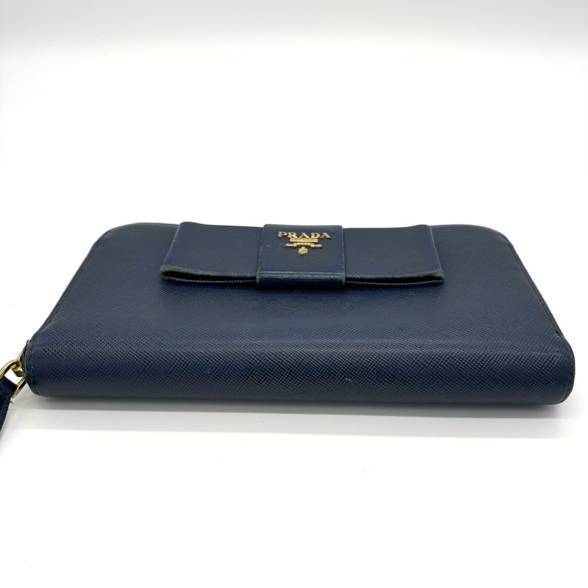 PRADA Saffiano Leather Fiocco Ribbon Zip Around Long Wallet PRADA Saffiano Leather Fiocco Ribbon Zip Around Long Wallet