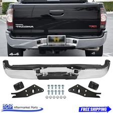 Chrome Complete Rear Step Bumper Assembly For 2005-2015 Toyota Tacoma Pickup