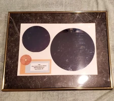 Vintage 5" & 8" Genuine Silicon Semiconductor Wafers Framed in Metal Frame