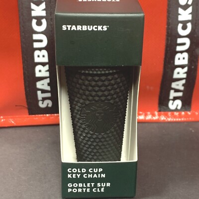 Starbucks 2022 Cold Cup Studded Tumbler Keychain Dark Dark Green New | eBay