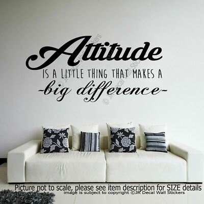 ''Attitude'' Inspirierendes Zitat Wandbild, Kinderzimmer Aufkleber, Kinderzimmer Wand