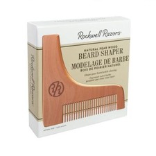 ROCKWELL RAZORS BEARD SHAPER Natural Pear Wood Multi Purpose Tool Combo Comb
