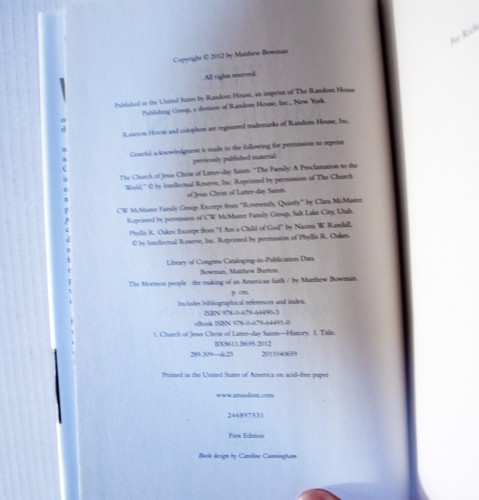 The Mormon People The Making of an American Faith Matthew Bowman HC 1st Ed. 2012 - Picture 8 of 8