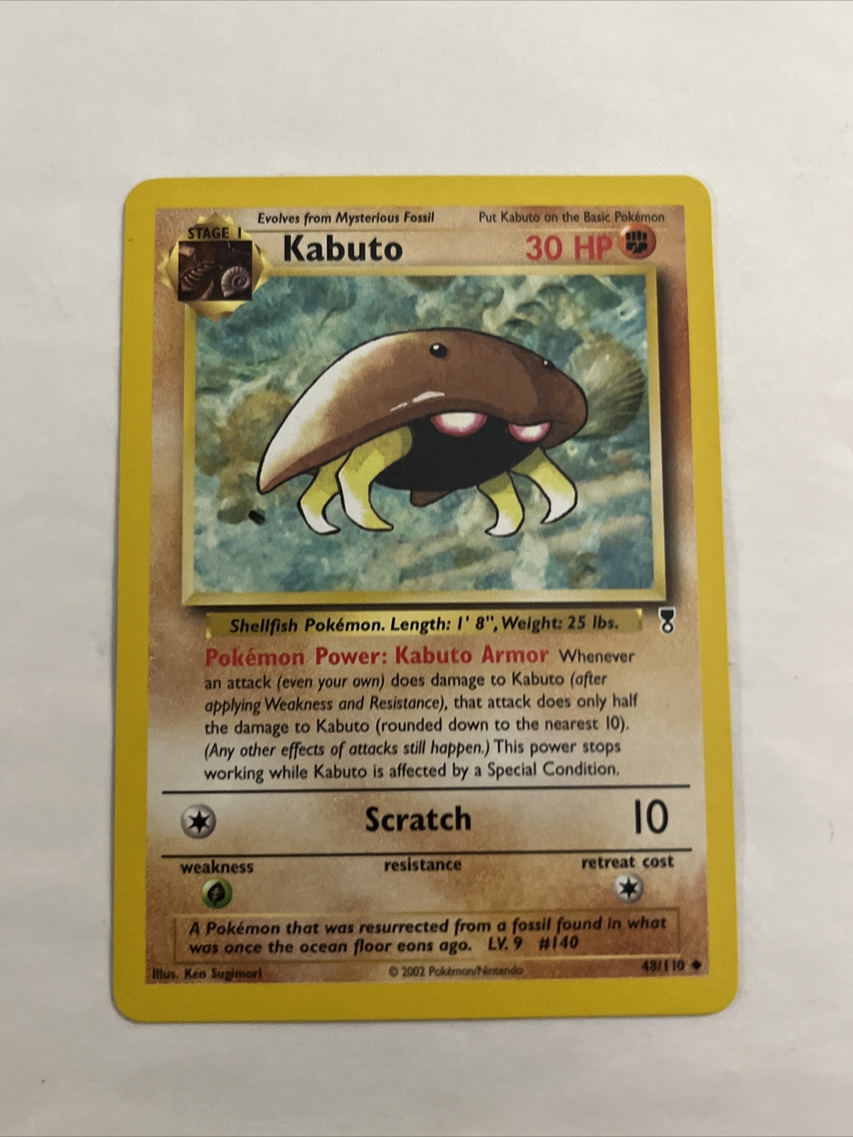 Kabuto 48/110 Uncommon Legendary Collection 2002 Pokemon WOTC Vintage NM