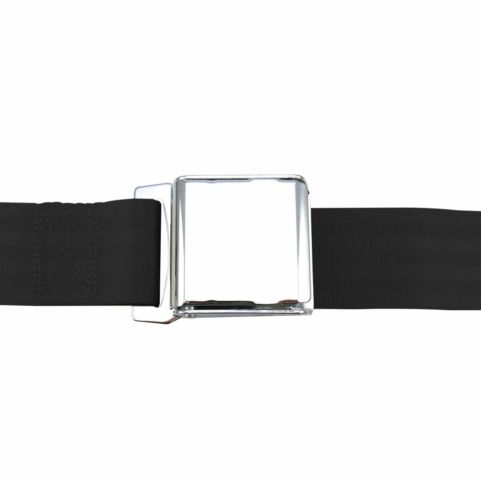 Kit de cinturón de seguridad con canastilla de regazo negro 2pt avión camioneta Chevy 1960-1962 - 2 cinturones Foto 4 de 4