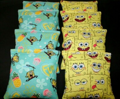 Sponge Bob Square Pants Nickelodeon  8 ACA Regulation Corn Hole Game Bags 