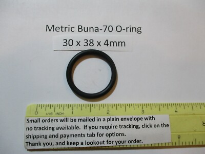 30mm ID x 38mm OD x 4mm thick O-ring.  Buna-70.     Quan 1.