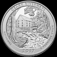 2017 P Ozark National Park Quarter Missouri "Brilliant Uncirculated" ATB 