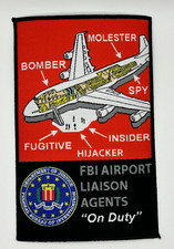 MR ALE FBI Airport Liaison Agents On Duty Embroidered Patch LARGE GMAN P146