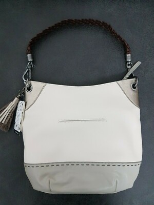 The Sak Schultertasche Beige/Taupe Echtleder Neu mit Etikett
