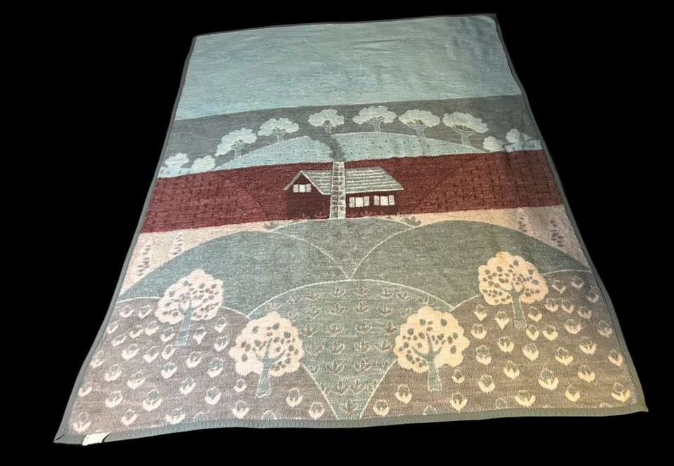 Manta Biederlack™ Huerto Granja Rosa Reversible Suave Acrílico De Colección Foto 2 de 4