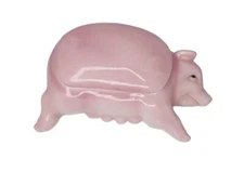 Pink Pig Trinket Box Ceramic 