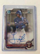 2022 1st Bowman Chrome Yeison Morrobel Auto Autograph #CPA-YML Texas Rangers (7)
