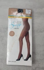 Womens Sheer Breeze Gildan Control Panty Sheer Toe C Black Solid