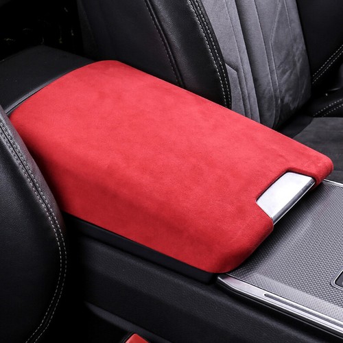 Suede Center Console Armrest Box Lid Cover Trim For Audi A6 A6L A7 A7L 2019-2024 - Foto 11 di 19