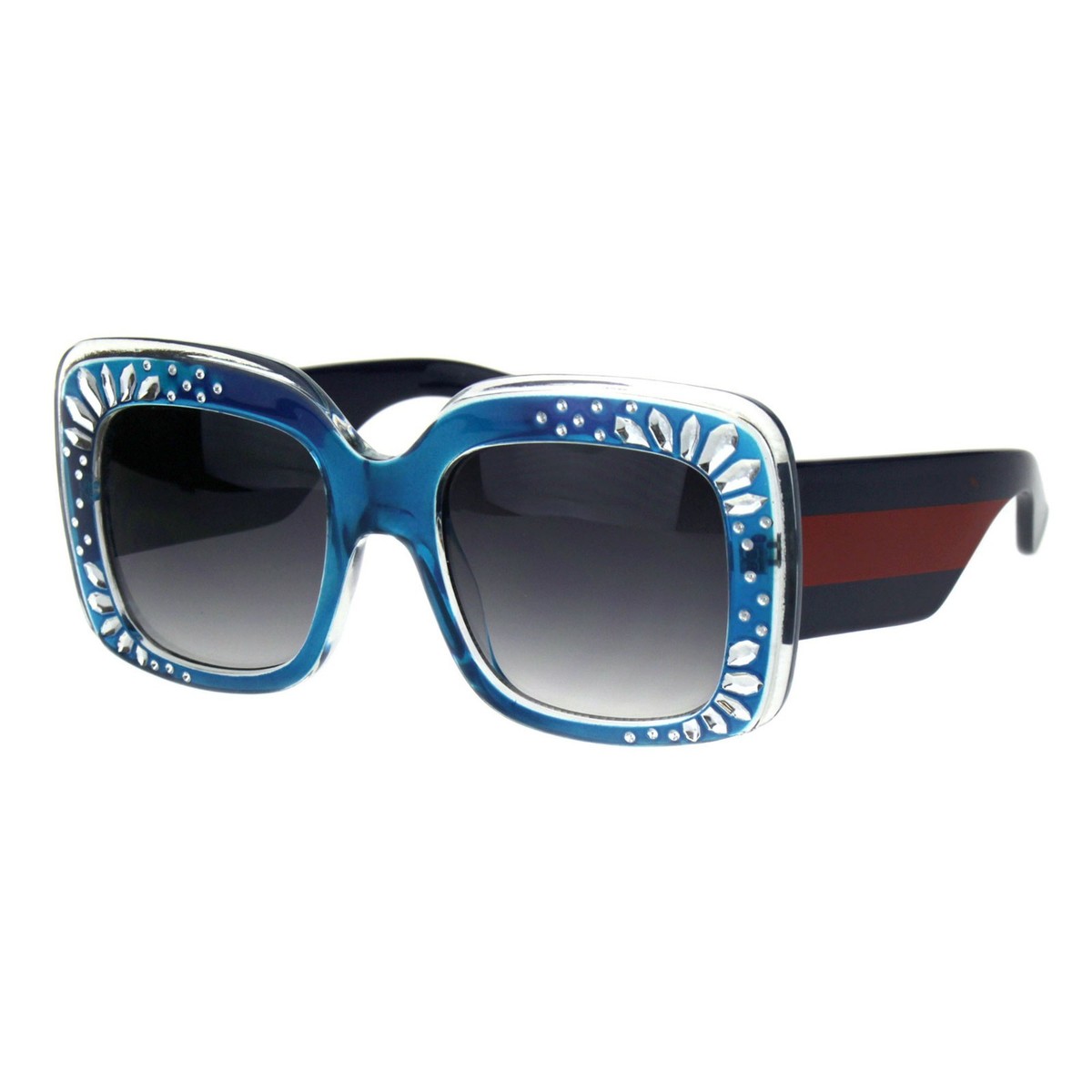 Womens Designer Style Sunglasses Oversized Square Thick  display picture 2