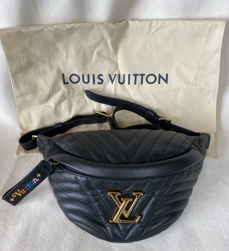 Louis Vuitton New Wave Bumbag Quilted Leather Crossbody LV Monogram Black Bag
