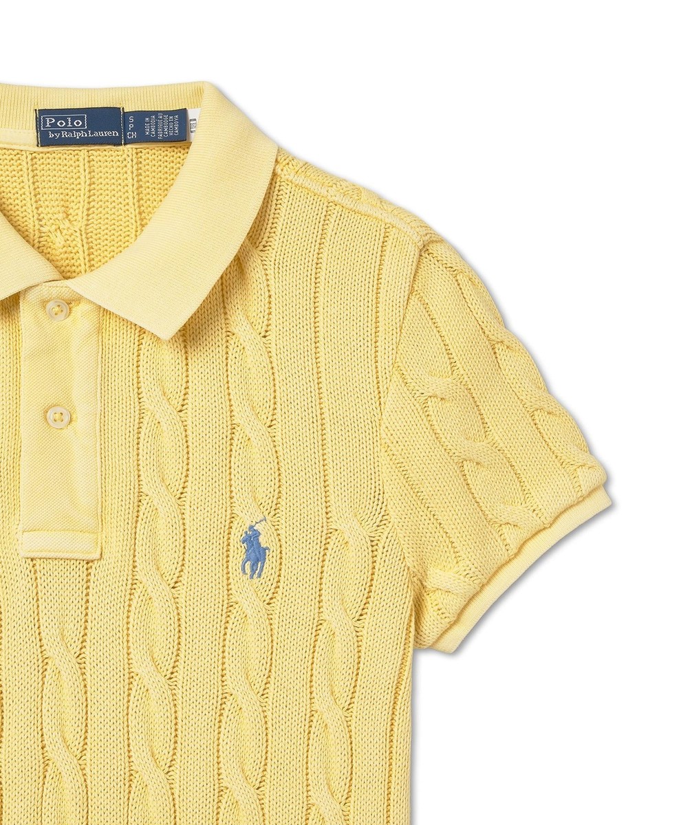 Genuine Polo Ralph Lauren Womens Cable Knit Cotton Polo