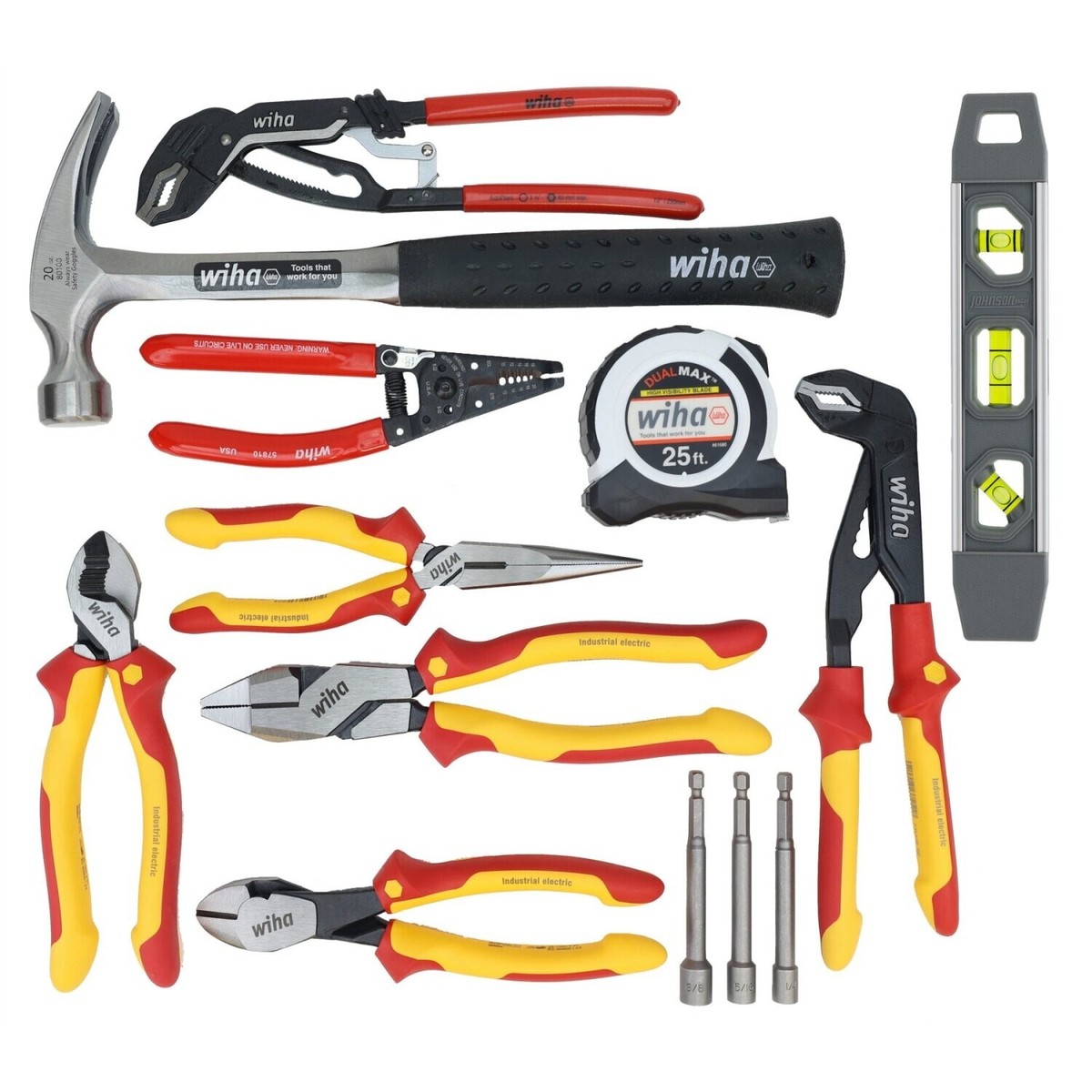 Wiha Tools 91871 Journeyman Electrician's Insulated Tool Set, 30