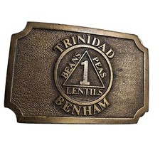 Vntage Belt Buckle 80s SOLID BRONZE TRINIDAD BENHAM Belt Buckle for 1.5" BELT