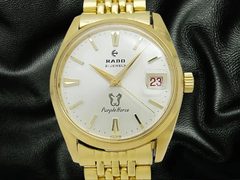 Rado Purple Horse 21 Jewels Ref.11647 GF/SS Silver Dial Date
