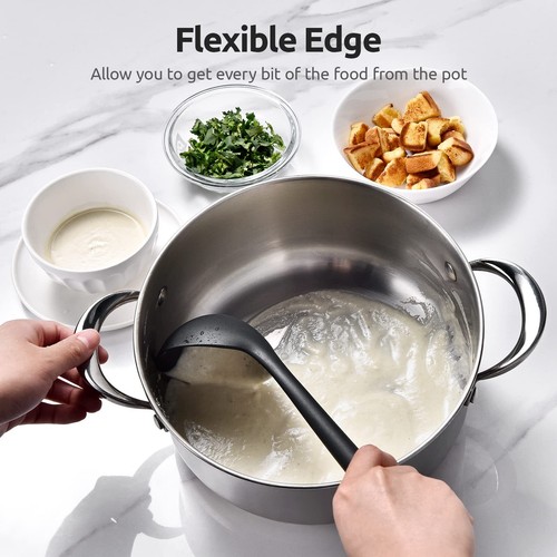 13 inch Silicone Soup Ladle 600ºF Heat Resistant 4 oz Large Non-stick Seamles... - Picture 4 of 9