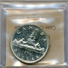 1956 Canada Silver Dollar - ICCS PL 66 HEAVY CAMEO