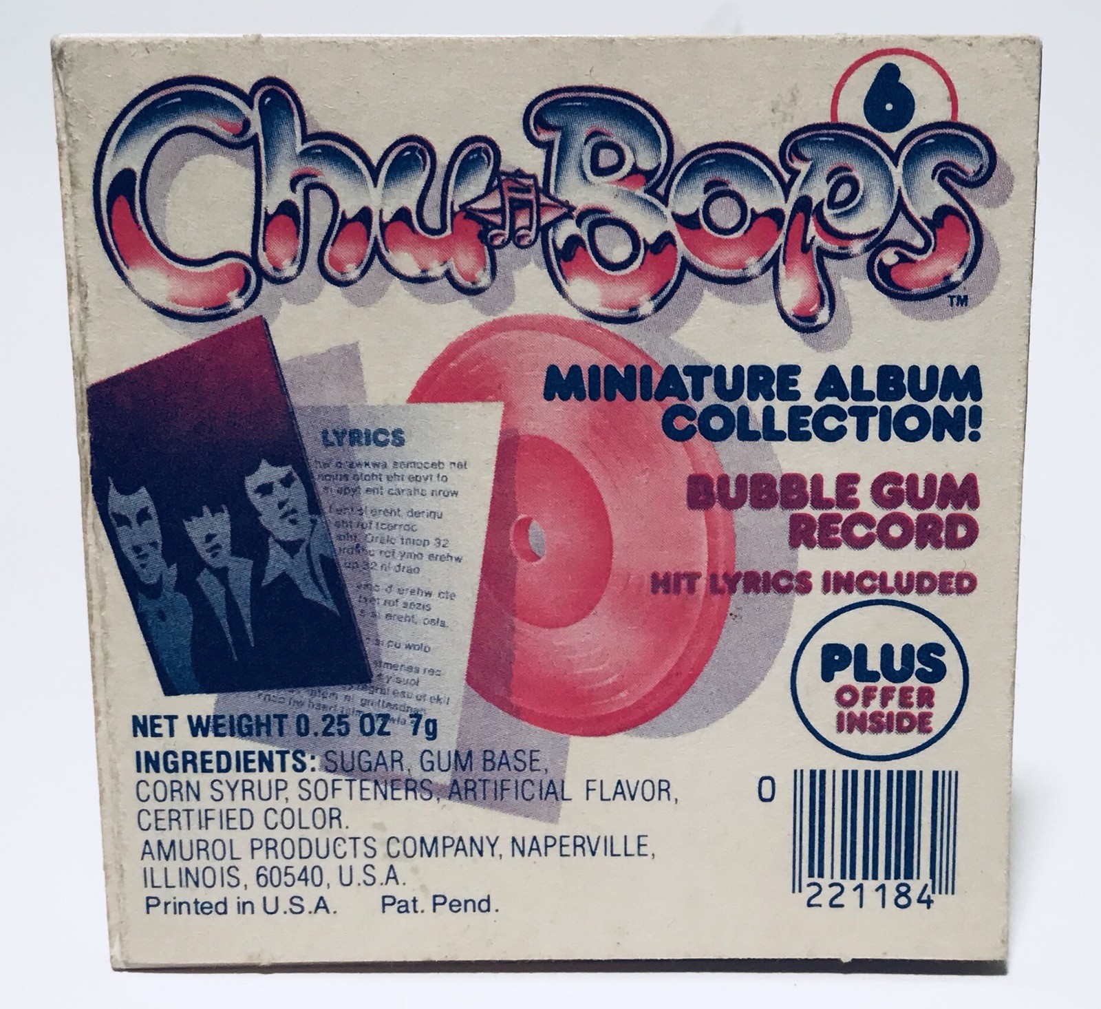 Vintage 1981 Amurol ROBERT PALMER Chu Bops Bubble Gum Mini LP container  candy | eBay