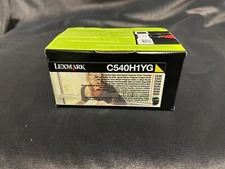 Lexmark C540H1YG Yellow High Yield Toner Cartridge Genuine OEM NIB