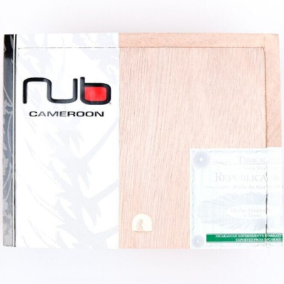 Nub Cameroon 358 Empty Wooden Cigar Box 6'' x 4.5'' x 4''