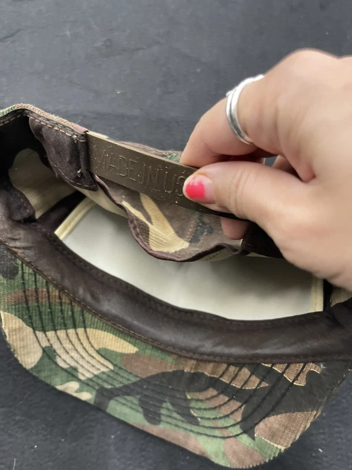 Vintage Old Milwaukee Beer, Floral Camo Trucker Hat, RARE! Corduroy H43 - Image 3 of 4