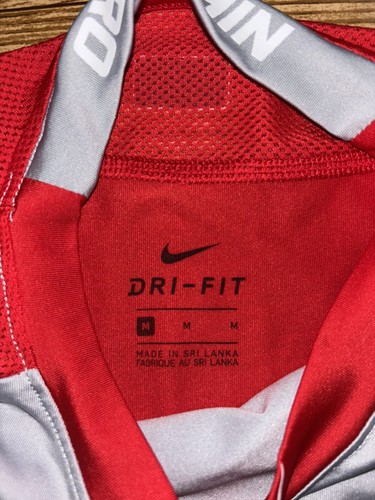 Nike Shirt Gray Red Pro Dri Fit 3/4 Sleeve Fitted MLB Baseball Boys Youth Medium - Picture 4 of 14