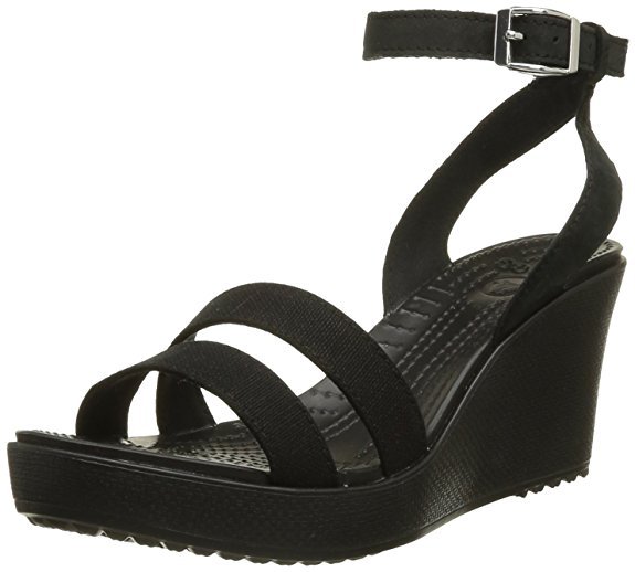 crocs ankle strap wedge