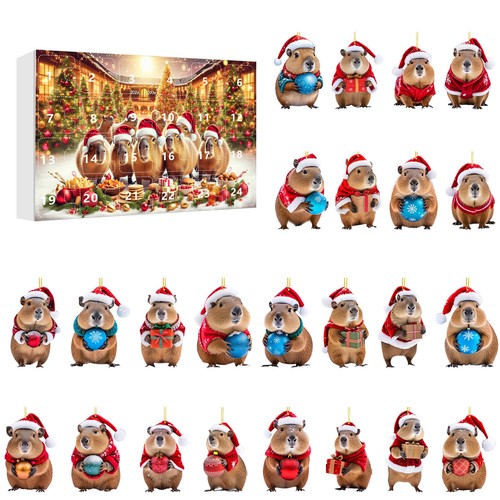 Xmas Tree Ornament 24 Days Calendar Acrylic Countdown Calendar Christmas - Picture 11 of 13