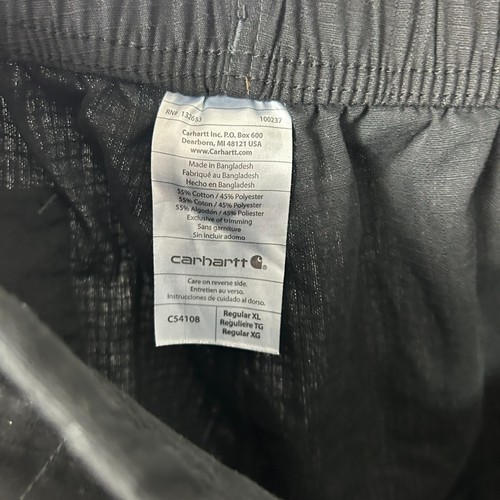 Vintage Y2K Carhartt Ripstop Cargo Pants Size XL Black - Picture 8 of 8