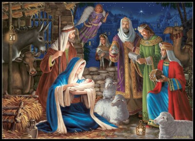 Miracle in Bethlehem - Counted Cross Stitch Patterns - Color & BW Symbols Charts
