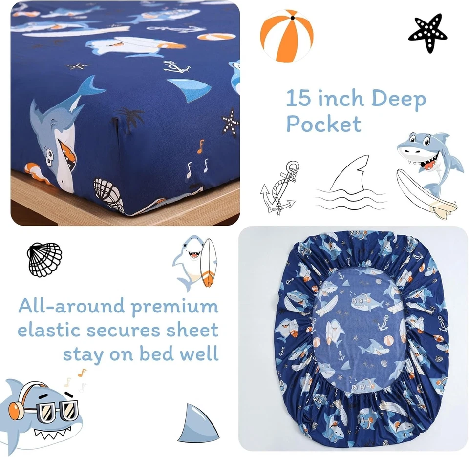 Juego De Sábanas Para Niños Twin Size Sabanas Juego De 3PCS Ropa Cama Para Niños - Image 3 of 4