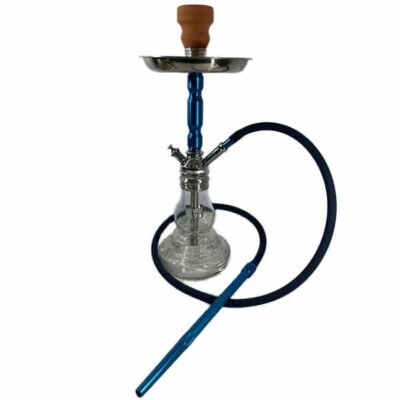 22  MINI ROBUSTO HOOKAH WITH 1 SILICONE HOSE BLUE