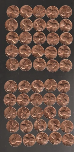 1970S     LINCOLN  CENT   UNCIRCULATED  ROLL  - RS COINS  -  low $$$  roll #6732