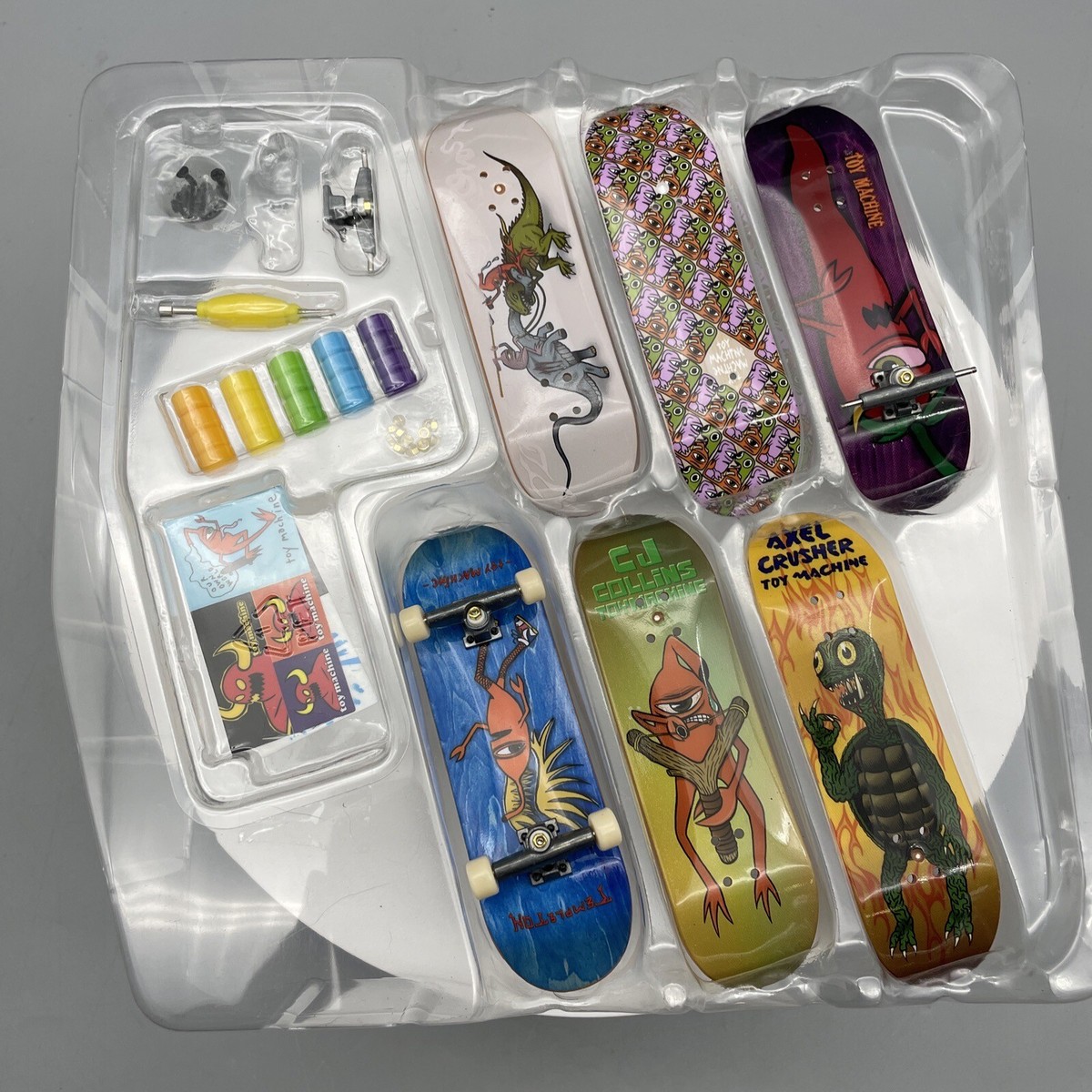 Tech Deck Lot 6 Boards Toy Machine axel crusher cj Collins + Rare