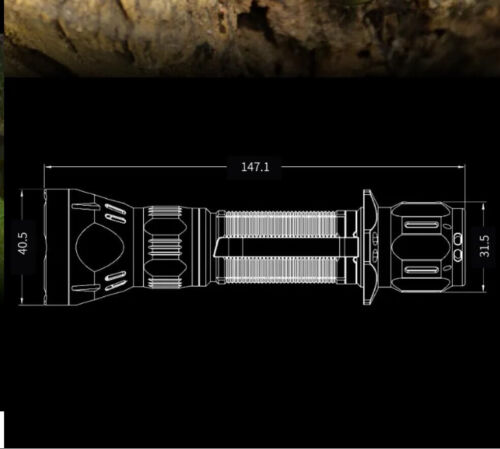 MATEMINCO FW3 Tactical LEP Flashlight 1300 Meters Thrower Spot+ Flood 2in1 Torch - Picture 22 of 33