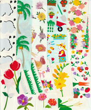 Vintage Mrs Grossmans Flower Stickers Garden Plant Flowers Floral - YOU PICK