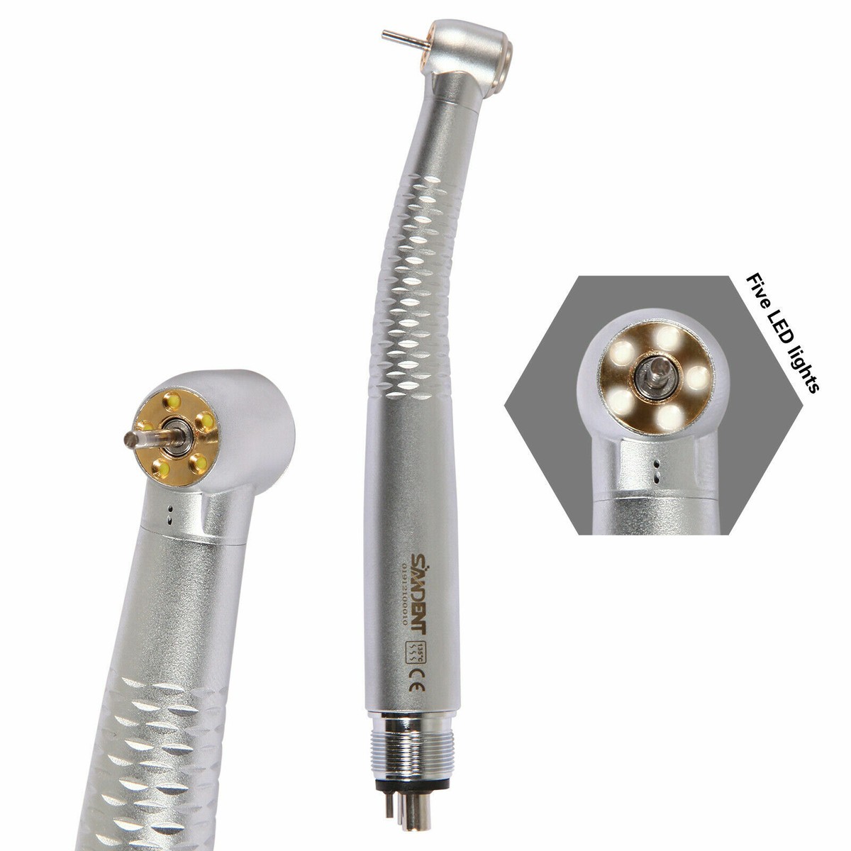 Dental 5 LED Lamps E-generator High Speed Handpiece 4 Holes