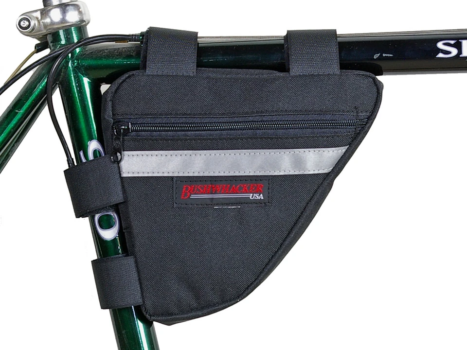 Bushwhacker Ketchum Bicycle Frame Bag – Triangle Bike Storage w/ Reflective Trim
