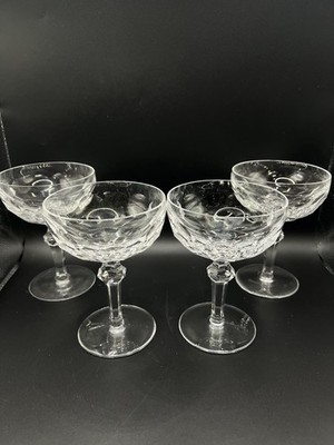 Waterford Crystal Curraghmore 5.5'' Champagne Tall Sherbet Glasses Set of 4