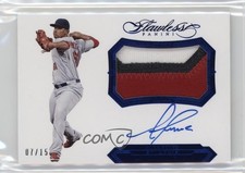 2017 Panini Flawless Rookie Sapphire /15 Alex Reyes #RPA-AR Patch Auto 3hd