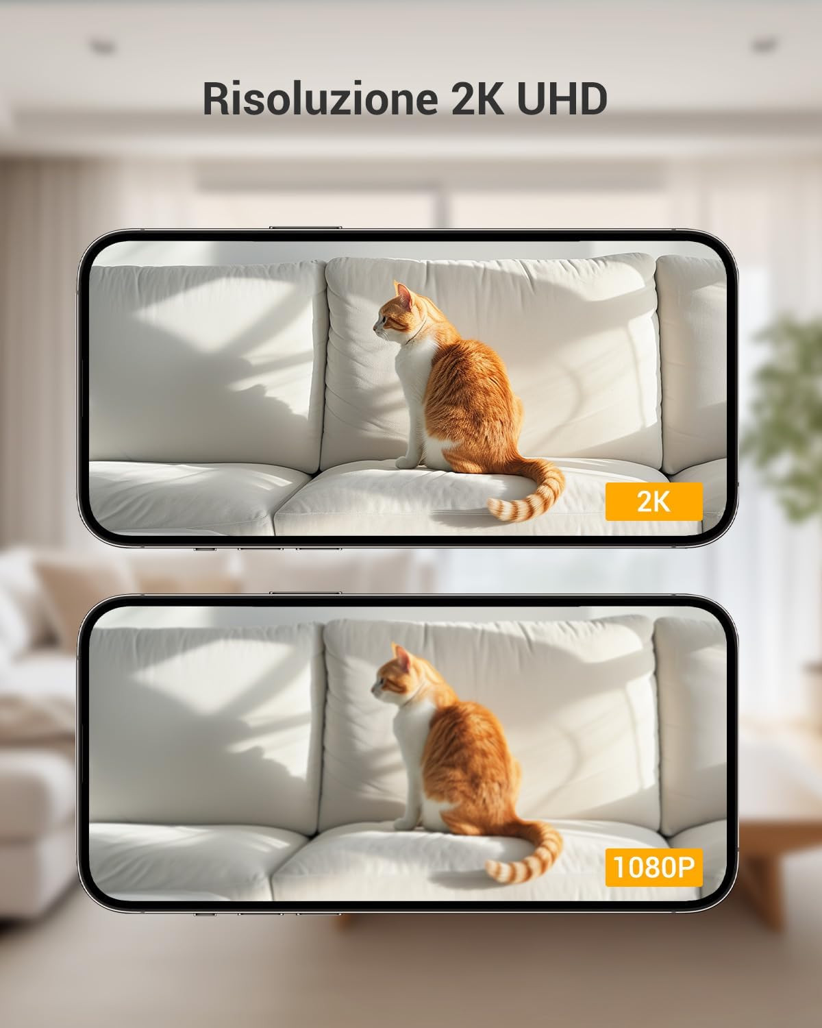 OFFERTA 2K Telecamera Wi-Fi: Sicurezza Interna 24/7 con Visione Notturna - 4