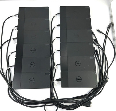LOT 12x Dell WD19S WD19TBS WD19DCS Docking Stations w/AC Adapters Tested Working