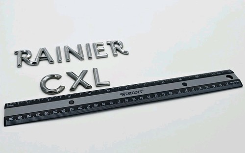 2004-2007 BUICK RAINIER CXL REAR GATE LETTERS CHROME EMBLEM LOGO BADGE SET OEM - Picture 2 of 3