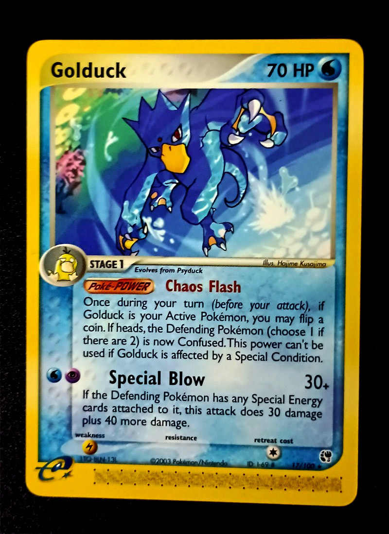 Golduck 17/100 Non Holo Rare  EX Sandstorm NM With Free eBay Shipping